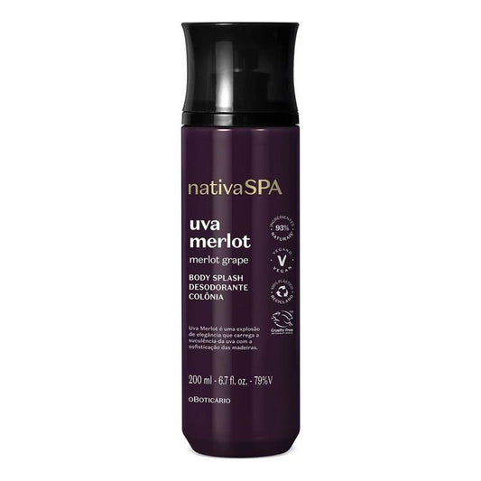 Body Splash Nativa Spa Uva Merlot, 200ml